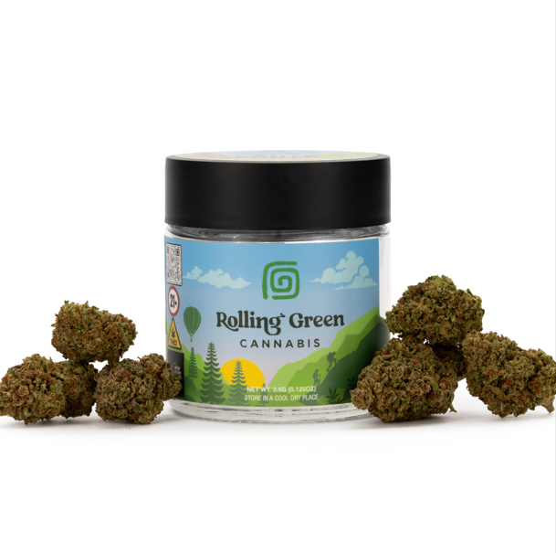 Photograph of product: Rolling Green | Green Crack Jar - 3.5g