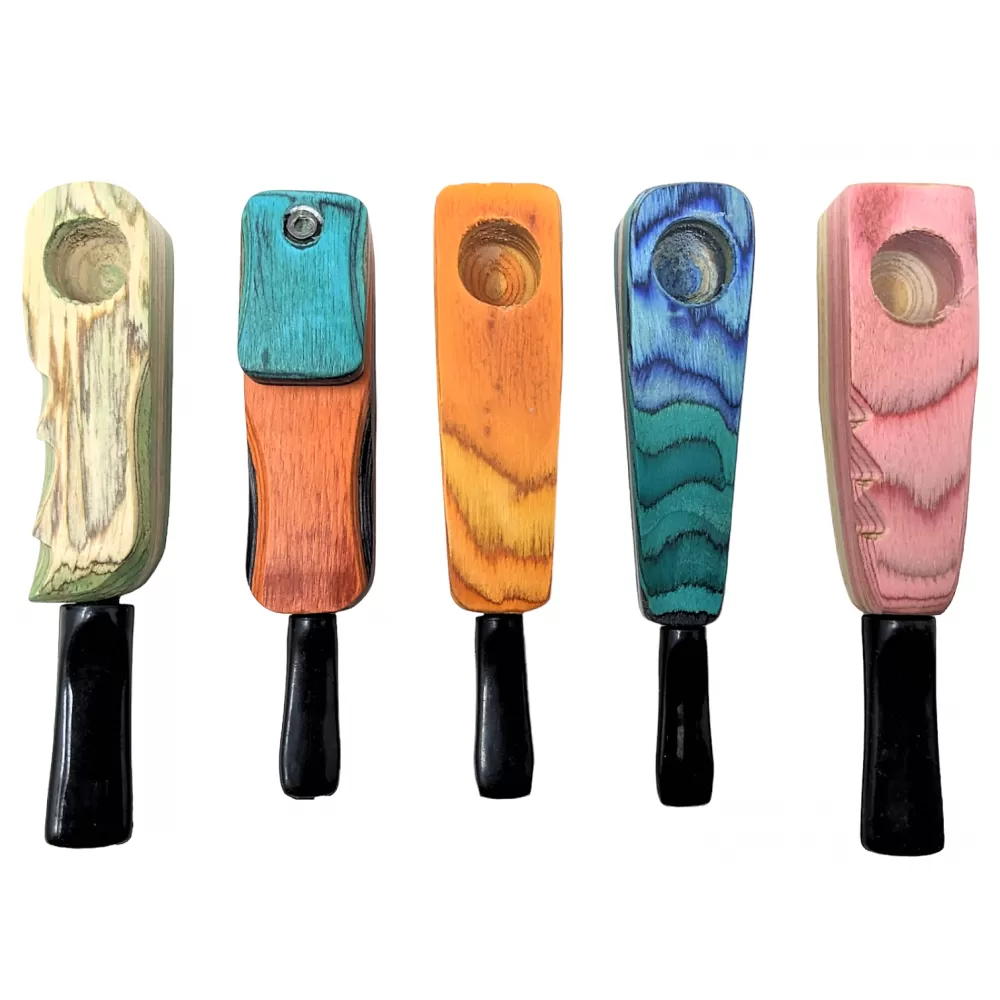 Photograph of product: Assorted Styles Multi Color Wood Pipe