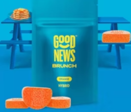 Photograph of product: Good News | 100mg (20ct) Gummies | Brunch Orange