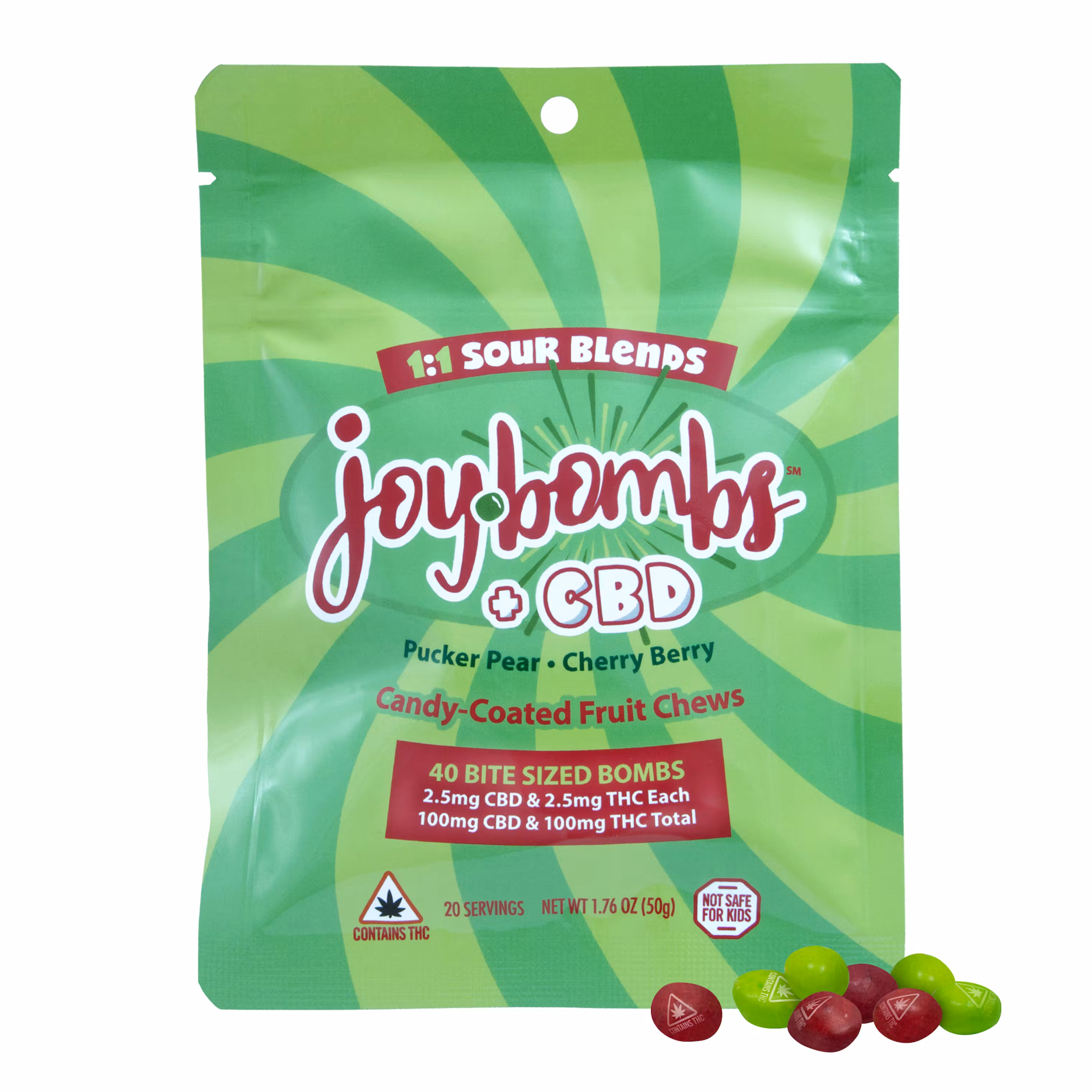 Photograph of Product: Joybombs Fruit Chews - 1:1 Sour Blends