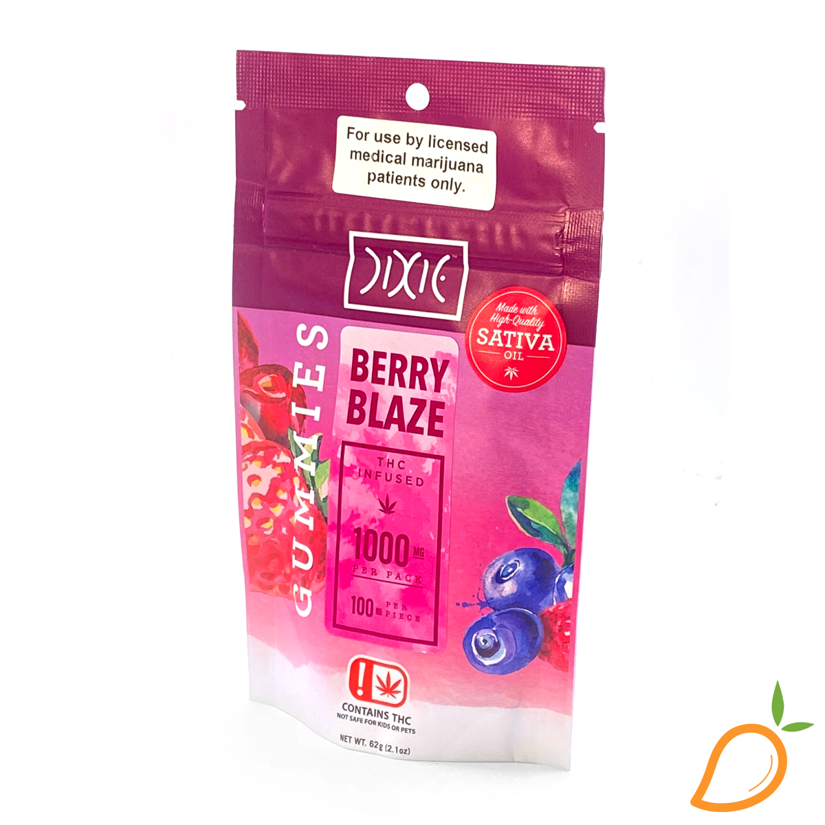 Photograph of product: 1000mg Berry Blazed Oui'd Gummies Dixie