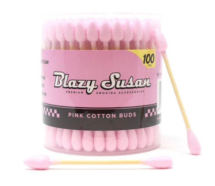 Photograph of product: Blazy Susan | 100 Count Cotton Buds | Pink