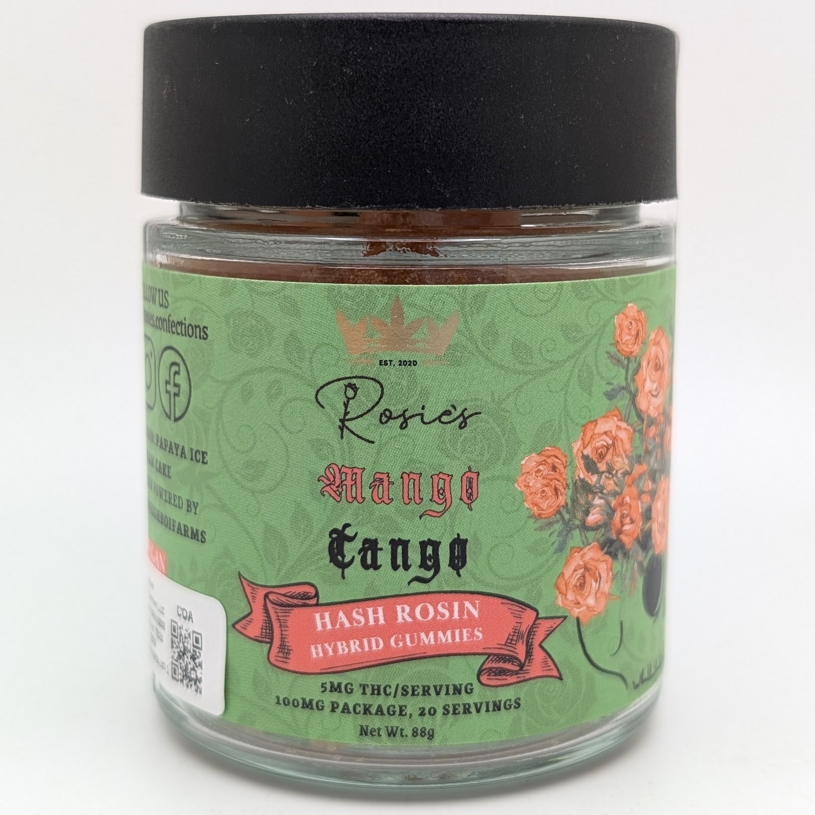 Photograph of Product: Mango Tango Hash Rosin Gummies 100mg