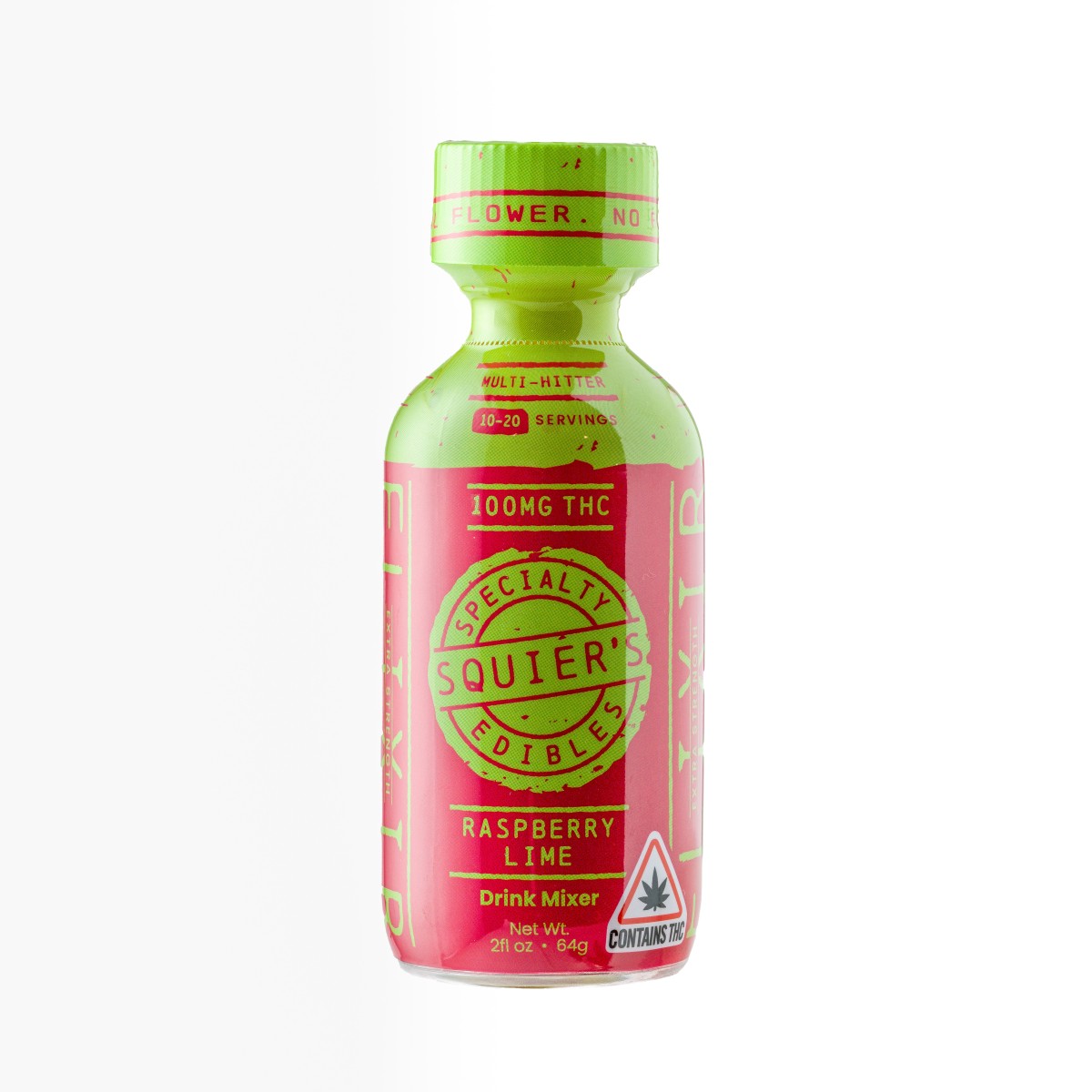 Photograph of Product: Squier's -Raspberry Lime - HASH ROSIN Mixer (10mg)