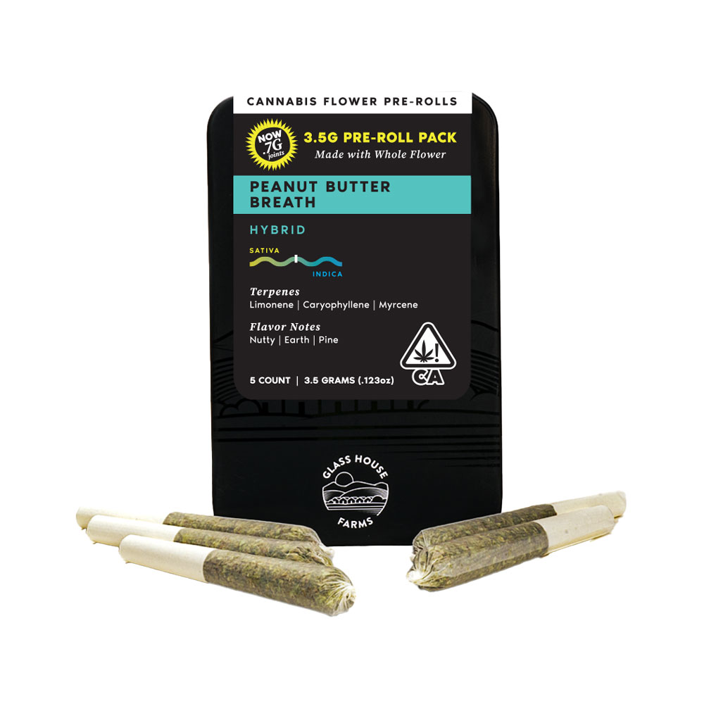 Photograph of product: PEANUT BUTTER BREATH 3.5G PREROLL 5 PACK