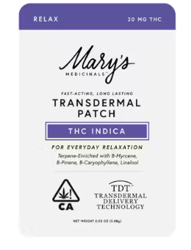 Photograph of product: Relax (20mg) Patch [I]