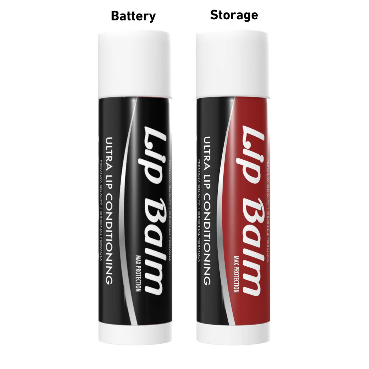 Photograph of product: SMYLE LABS LIP BALM 400MAH 510 THREAD BATTERY BLACK AND RED