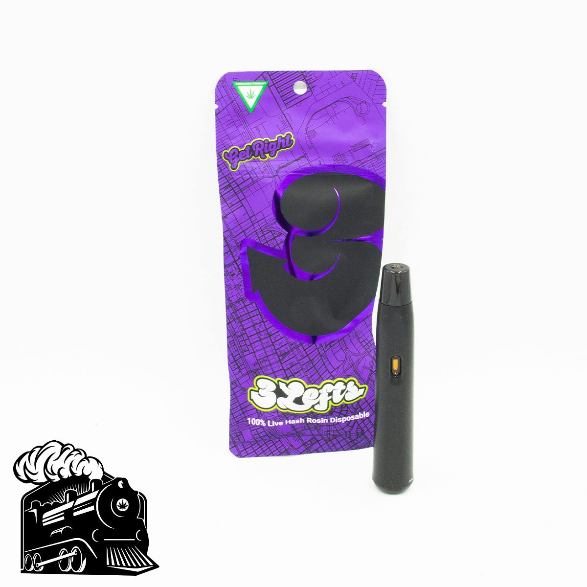 Photograph of product: REC | 3Lefts | 1G Disposable Live Rosin Solventless Vape Cart | First Class Funk | 2/$75