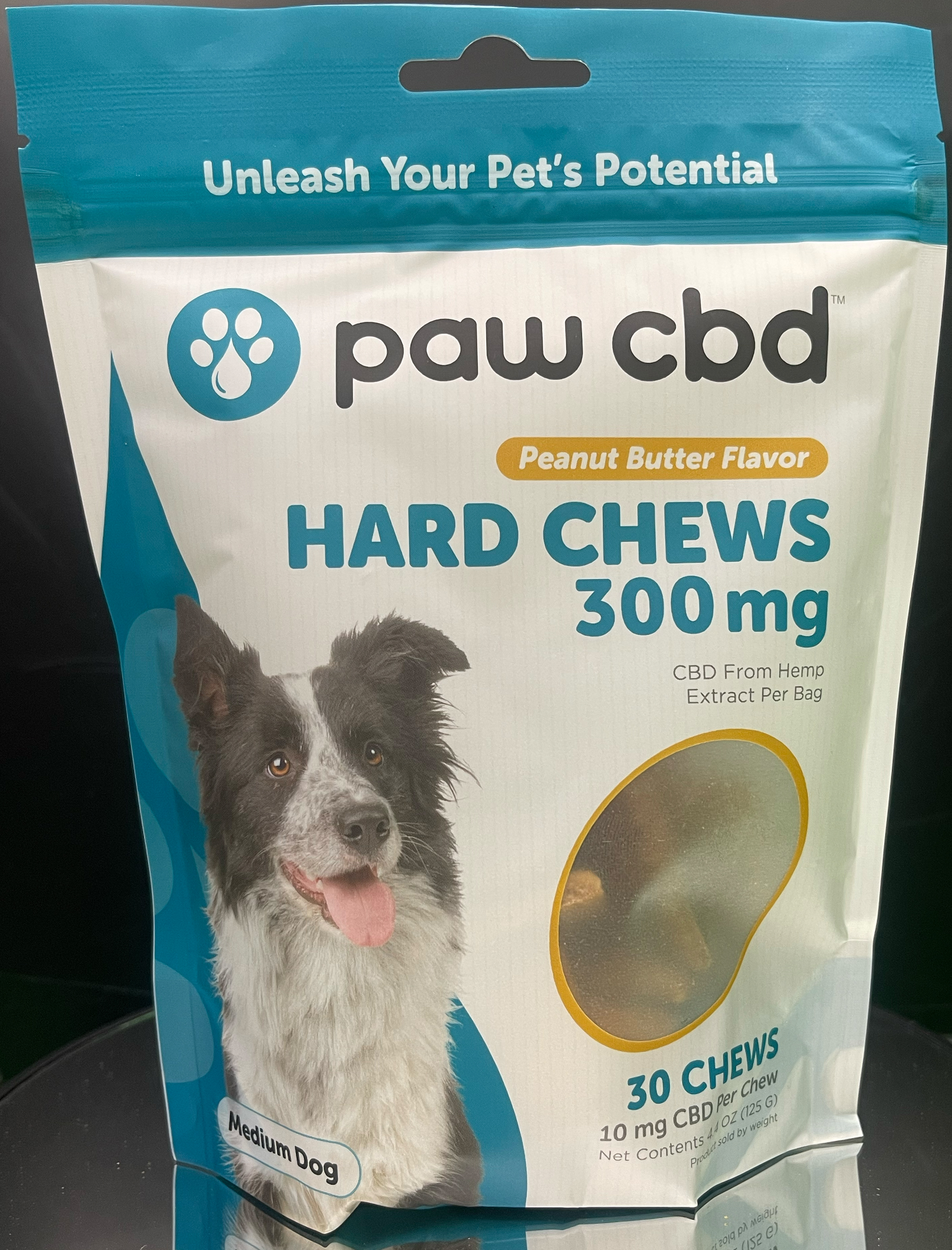 Photograph of Product: Pet CBD Oil Hard Chews for Dogs (Peanut Butter) 300mg