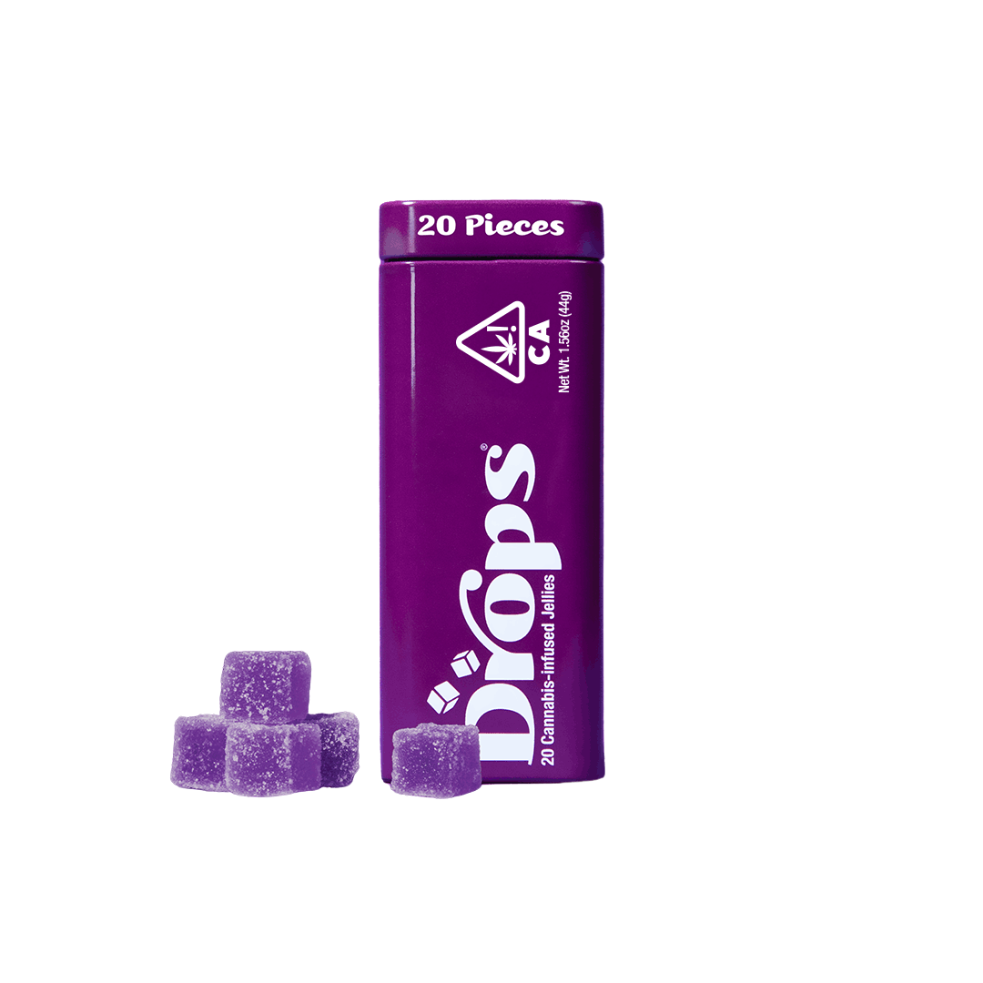 Photograph of product: Drops | Blackberry Gum Drops (20 Piece) | 100mg