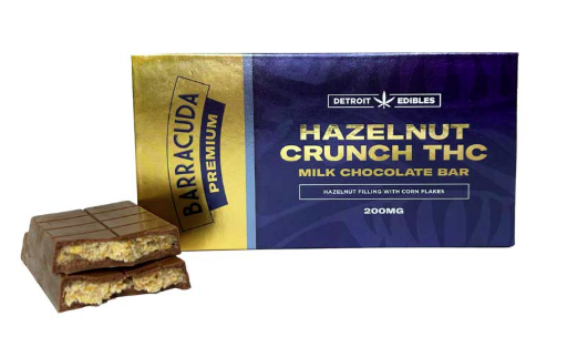 Photograph of product: Detroit Edible Barracuda Bar Milk Chocolate Hazelnut Crunch