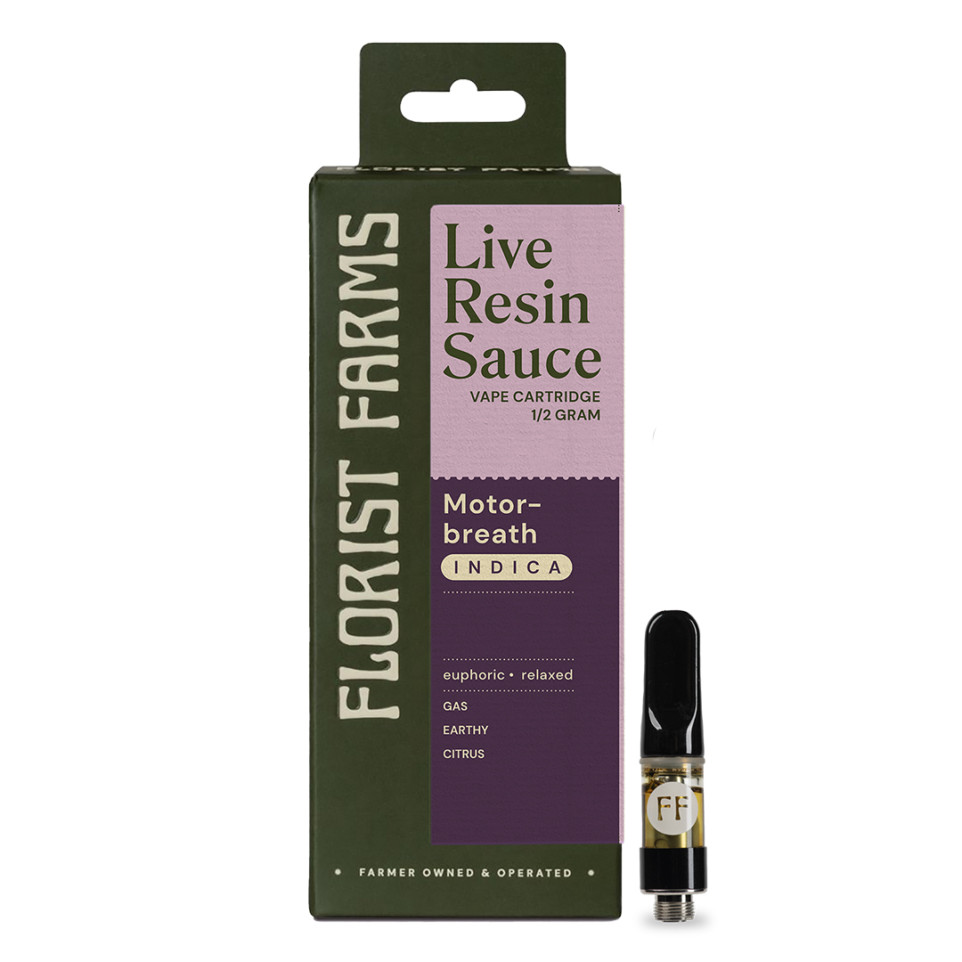 Photograph of product: Florist Farms | Cartridge | Oui'd | Motorbreath | Live Resin Sauce | 0.5g