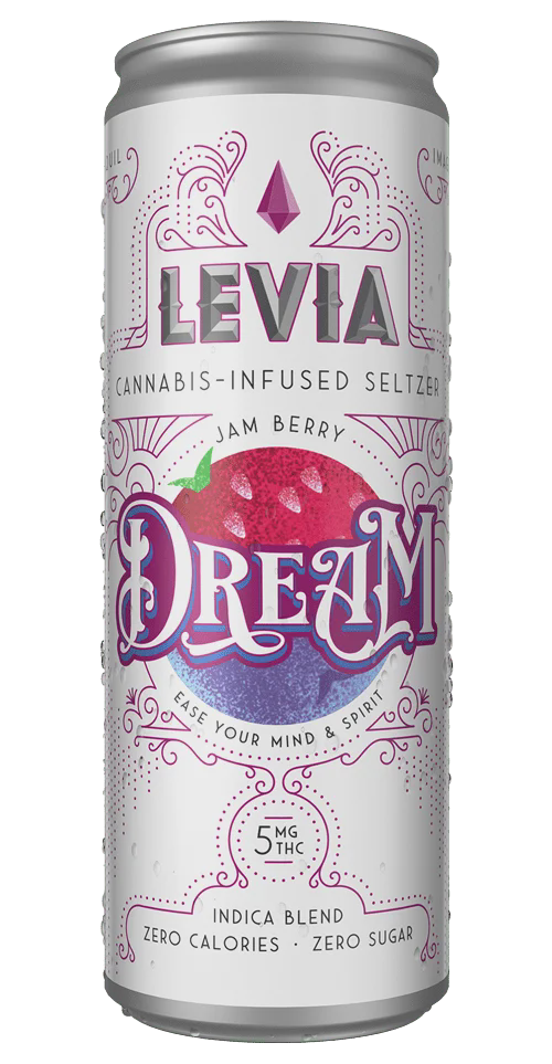 Photograph of product: Levia Seltzer | 5mg | Oui'd | Jam Berry