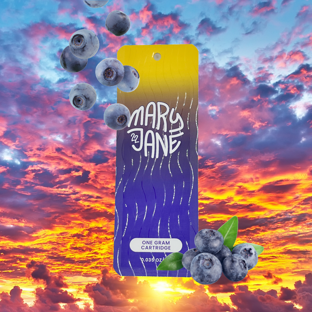 Photograph of product: Mary Jane 22 - Blueberry Sunset - Vape Cartridge