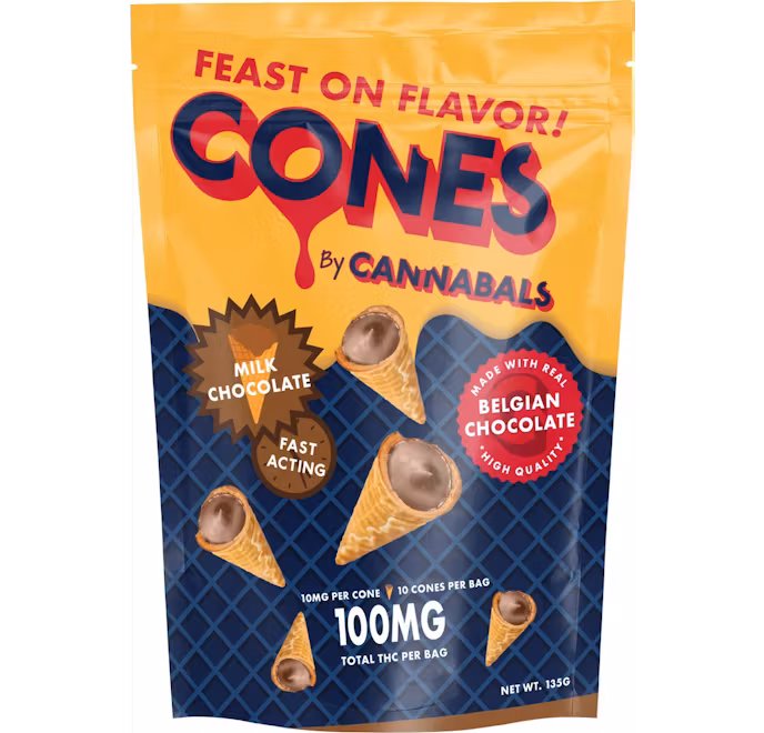 Photograph of product: Milk Chocolate Cones - 100mg