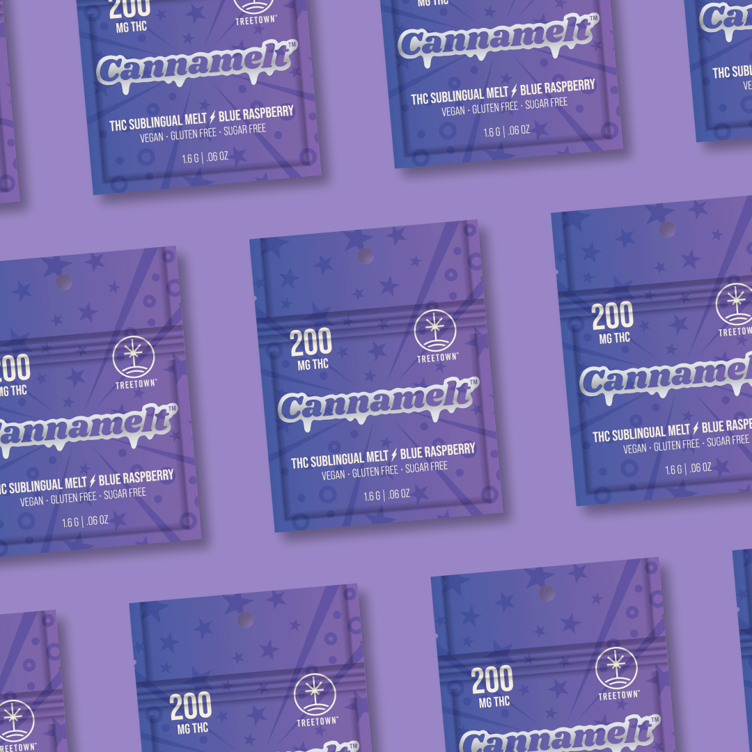 Photograph of product: Tree Town Cannamelts - Blue Raspberry - 200MG