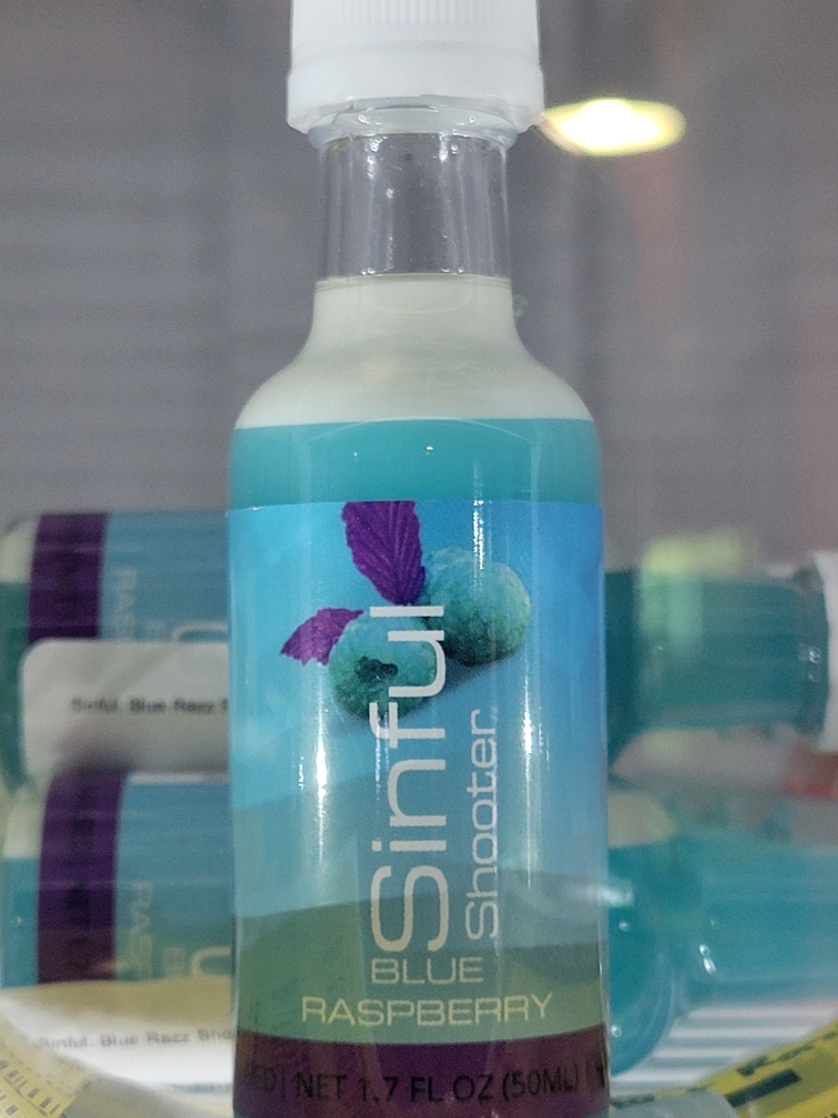 Photograph of Product: Sinful: Blue Razz Shooter
