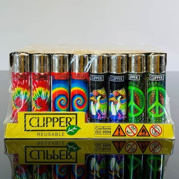 Photograph of product: Clipper - Large Lighter- Assorted Psychedelic Design