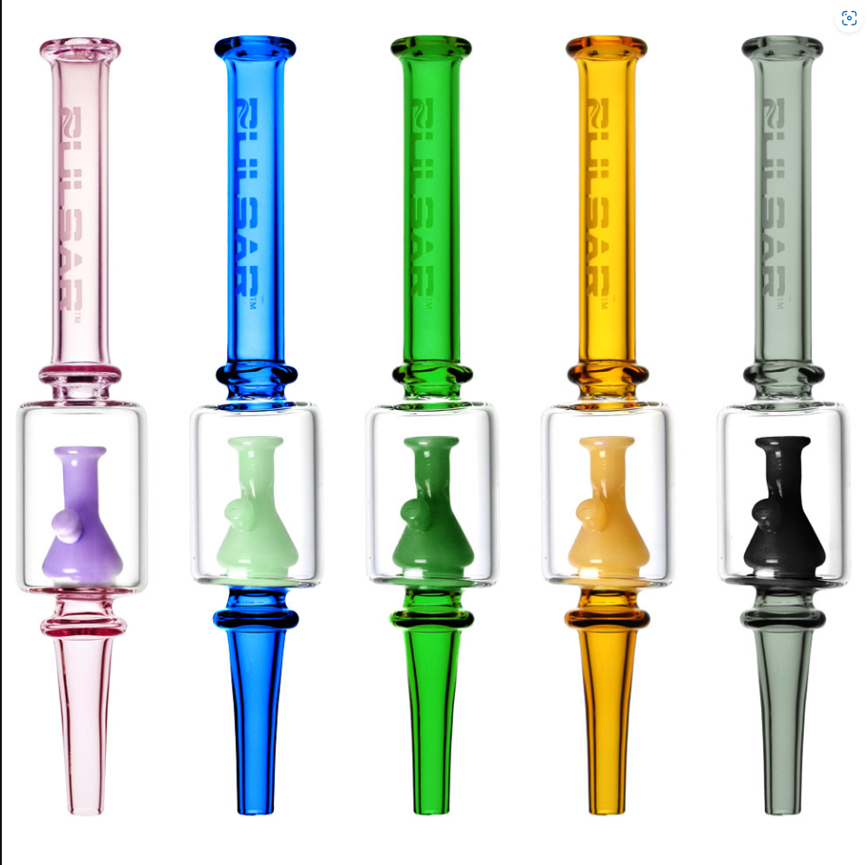 Photograph of Product: 6.5" Pulsar Beaker Perc Dab Straw - Colors Vary