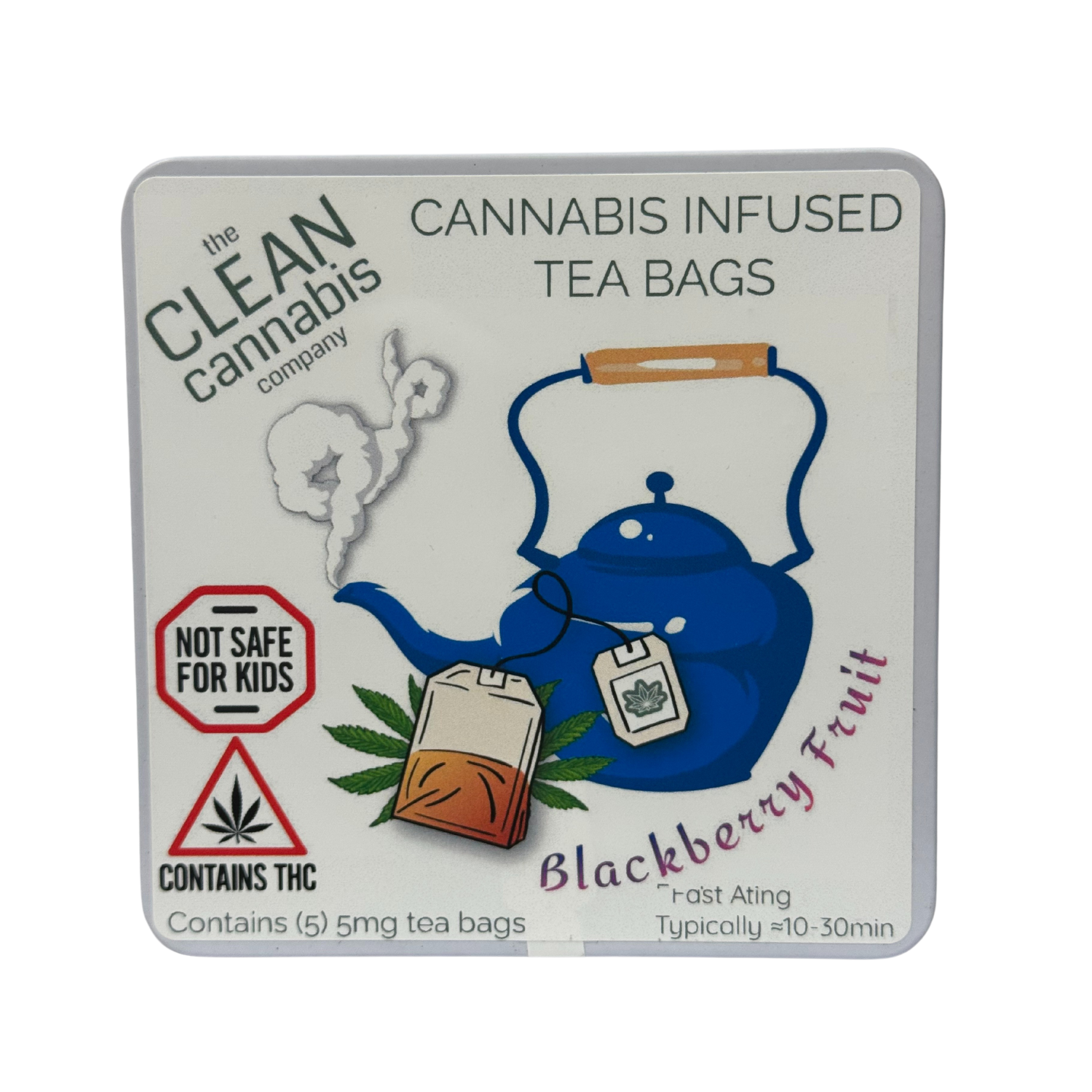 Photograph of Product: Cannabis Infused Fast Acting Tea Bags - Blackberry Fruit I 25mg I The Clean Cannabis Company
