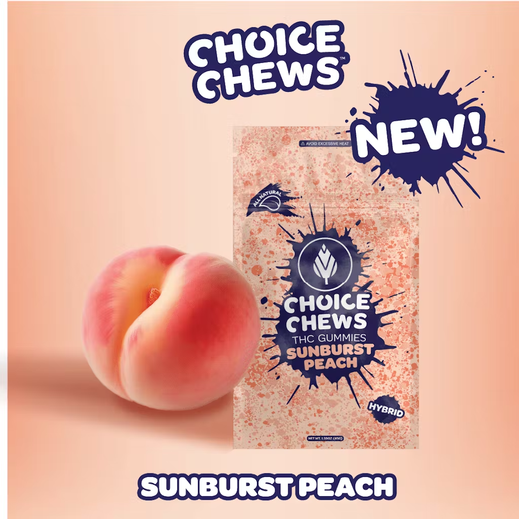 Photograph of Product: Sunburst Peach High Dose Gummies - 10 Pack
