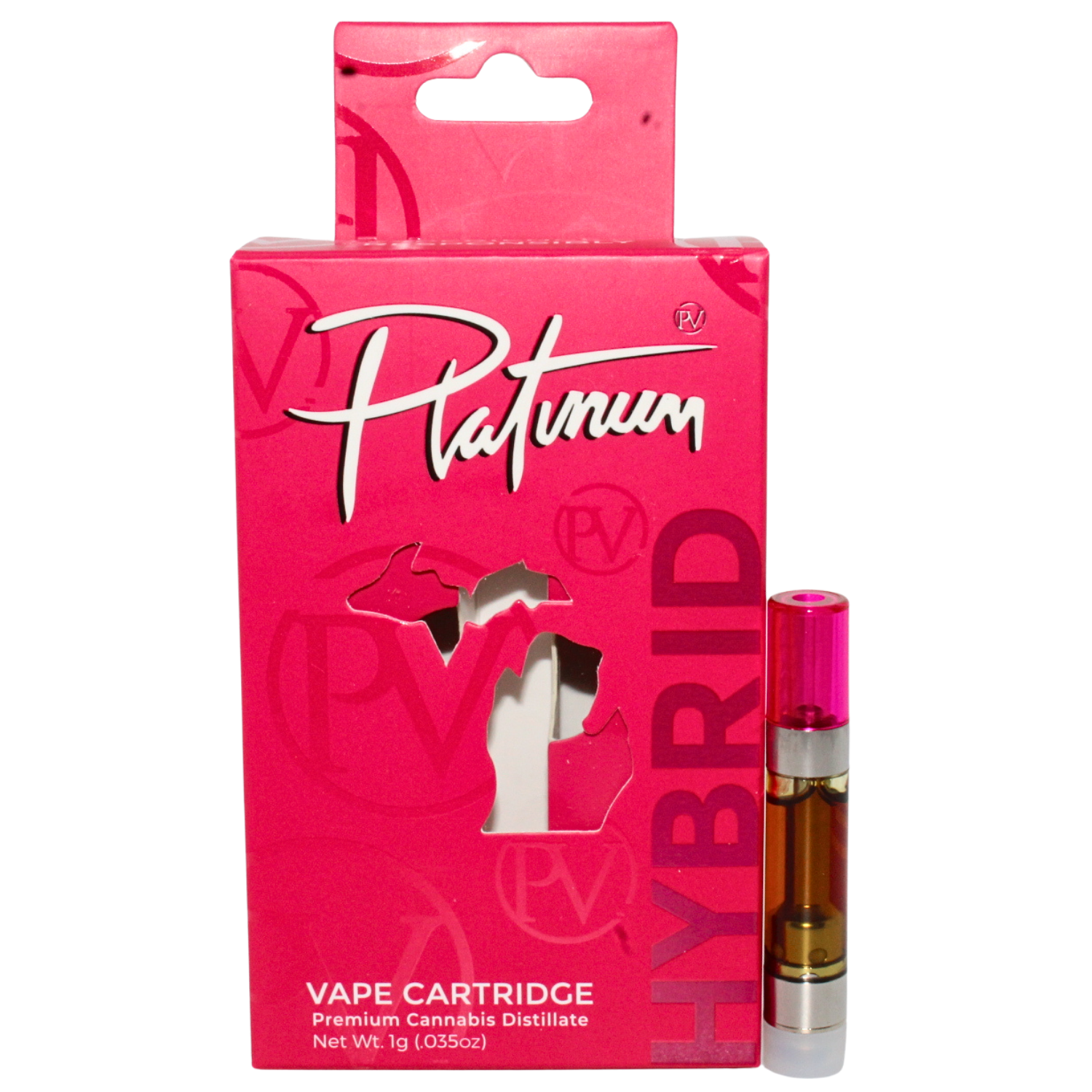 Photograph of product: PLATINUM VAPE BLACK CHERRY BOMB VAPE CART REC