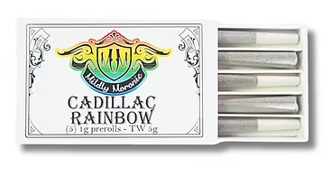 Photograph of product: Mildly Moronic | 1g 5pk Infused PreRolls | Cadillac Rainbow
