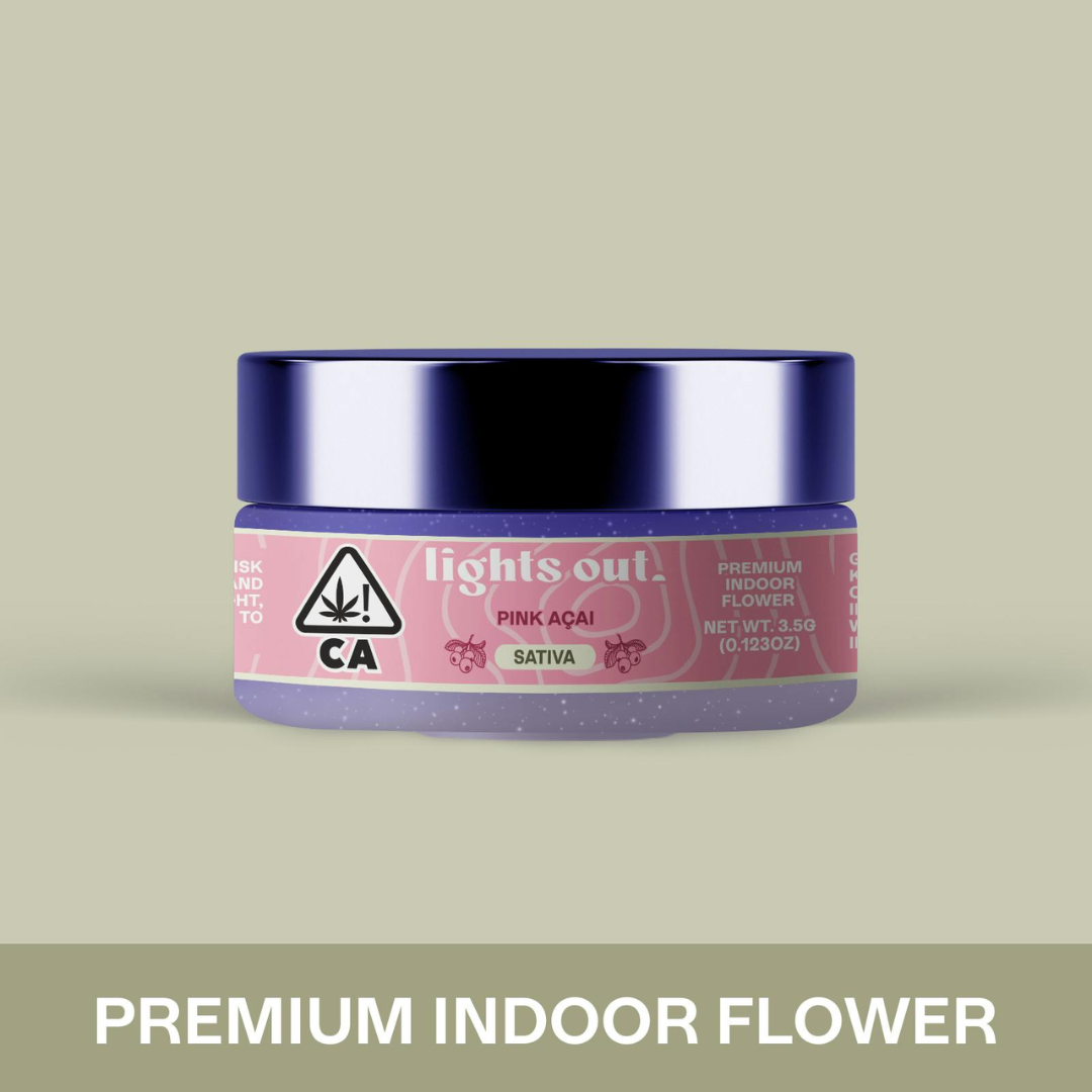 Photograph of product: Lights Out - Pink Acai (Oui'd) Flower 3.5g