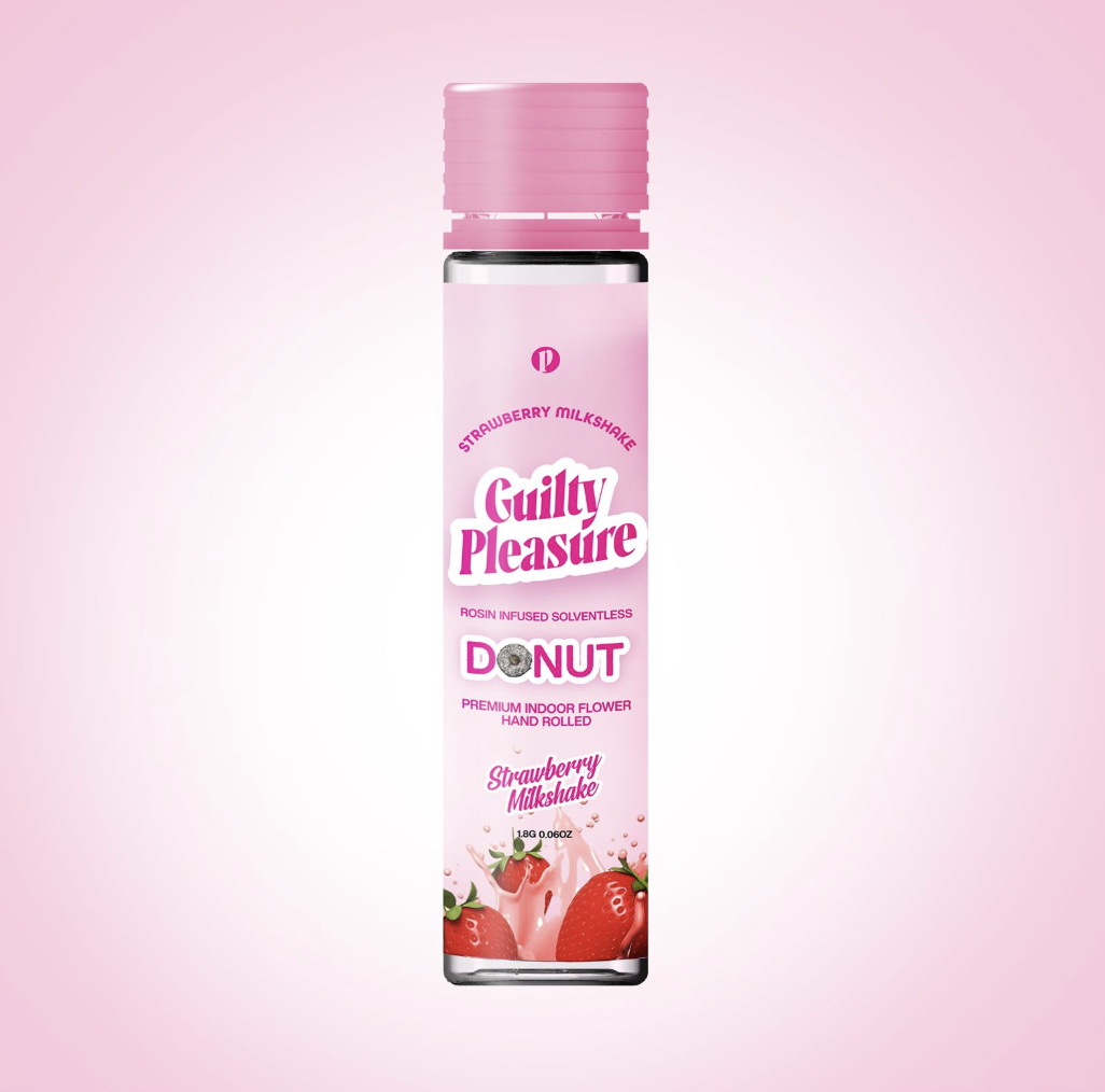 Photograph of product: Guilty Pleasure | Strawberry Milkshake | 1.8G Rosin Infused Solventless Preroll
