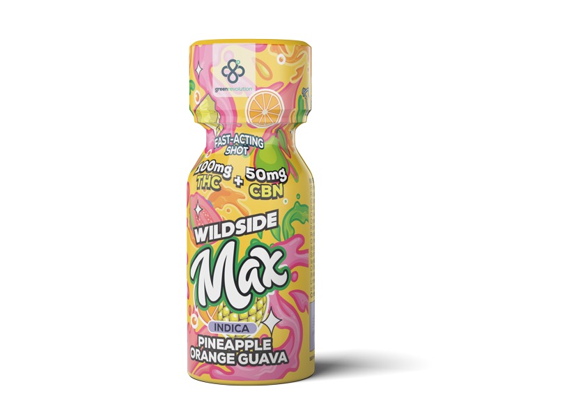 Photograph of Product: Green Revolution | Nano Shot MAX | Pineapple Orange Guava | 2:1 THC:CBN | 100mg