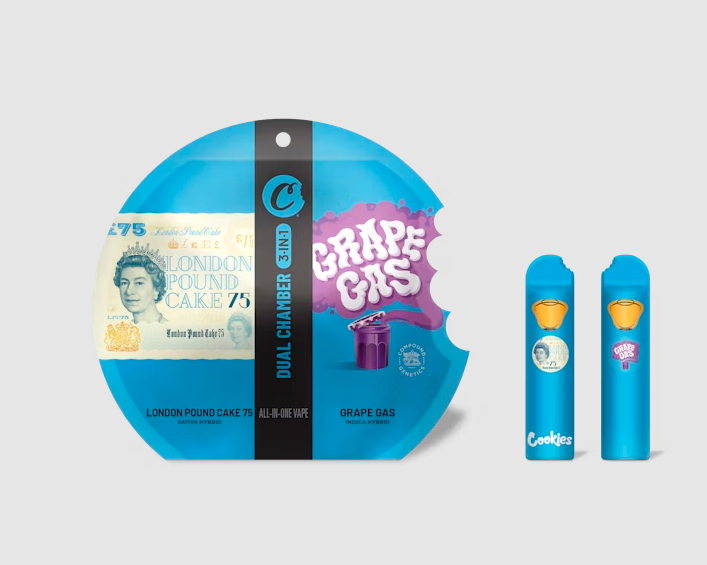 Photograph of product: LPC 75 X GRAPE GAS [DUAL CHAMBER 3-IN-1] 1G