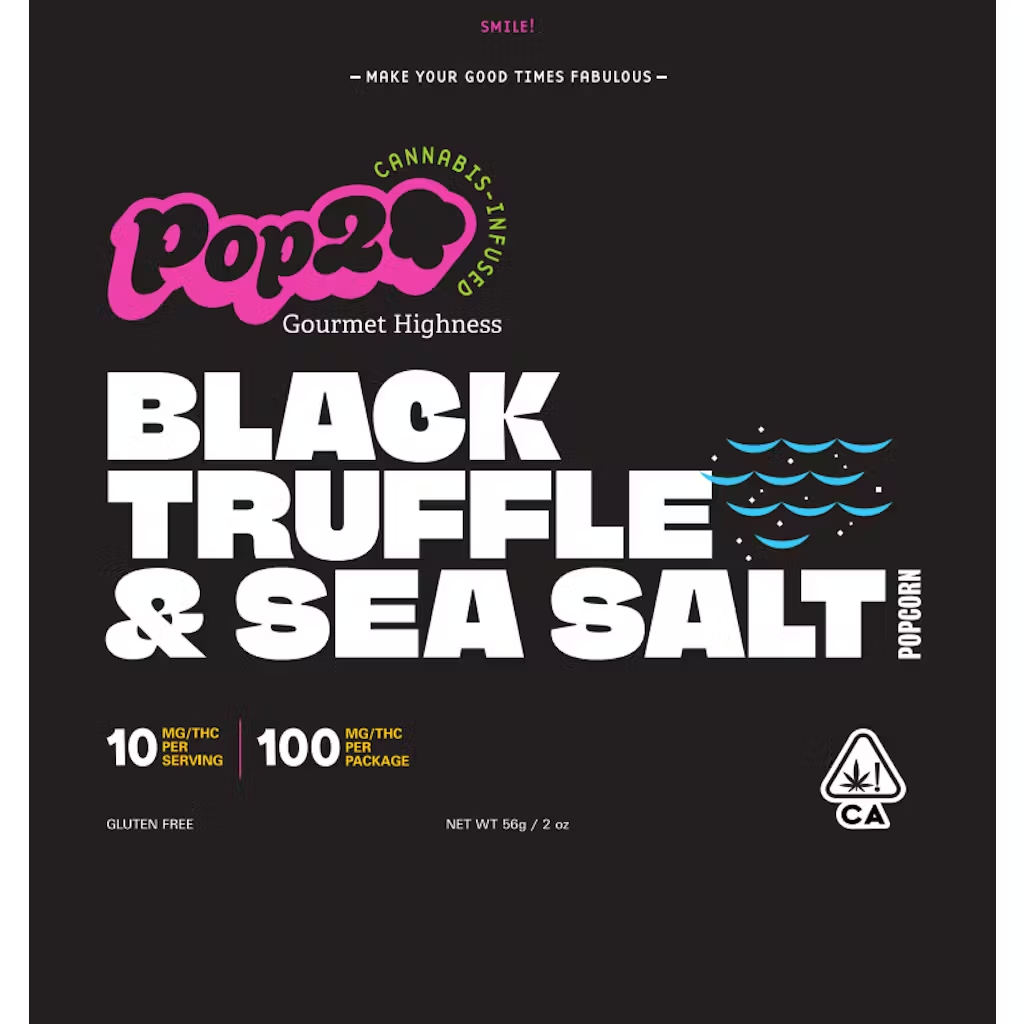 Photograph of product: BLACK TRUFFLE & SEA SALT POPCORN