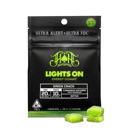 Photograph of product: Heavy Hitters - TH-oui/TH-ouiV Gummies (Green Crack) - 