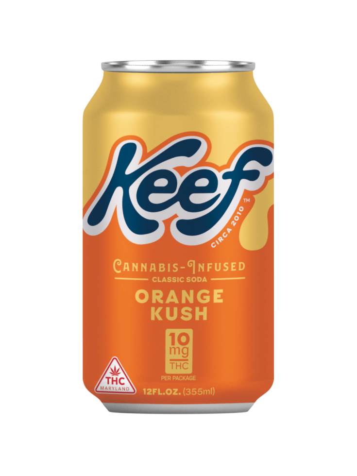 Photograph of product: 10mg Orange Kush Infused Soda 12oz