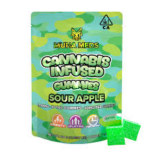 Photograph of product: MUHA MEDS GUMMIES SOUR APPLE 100MG