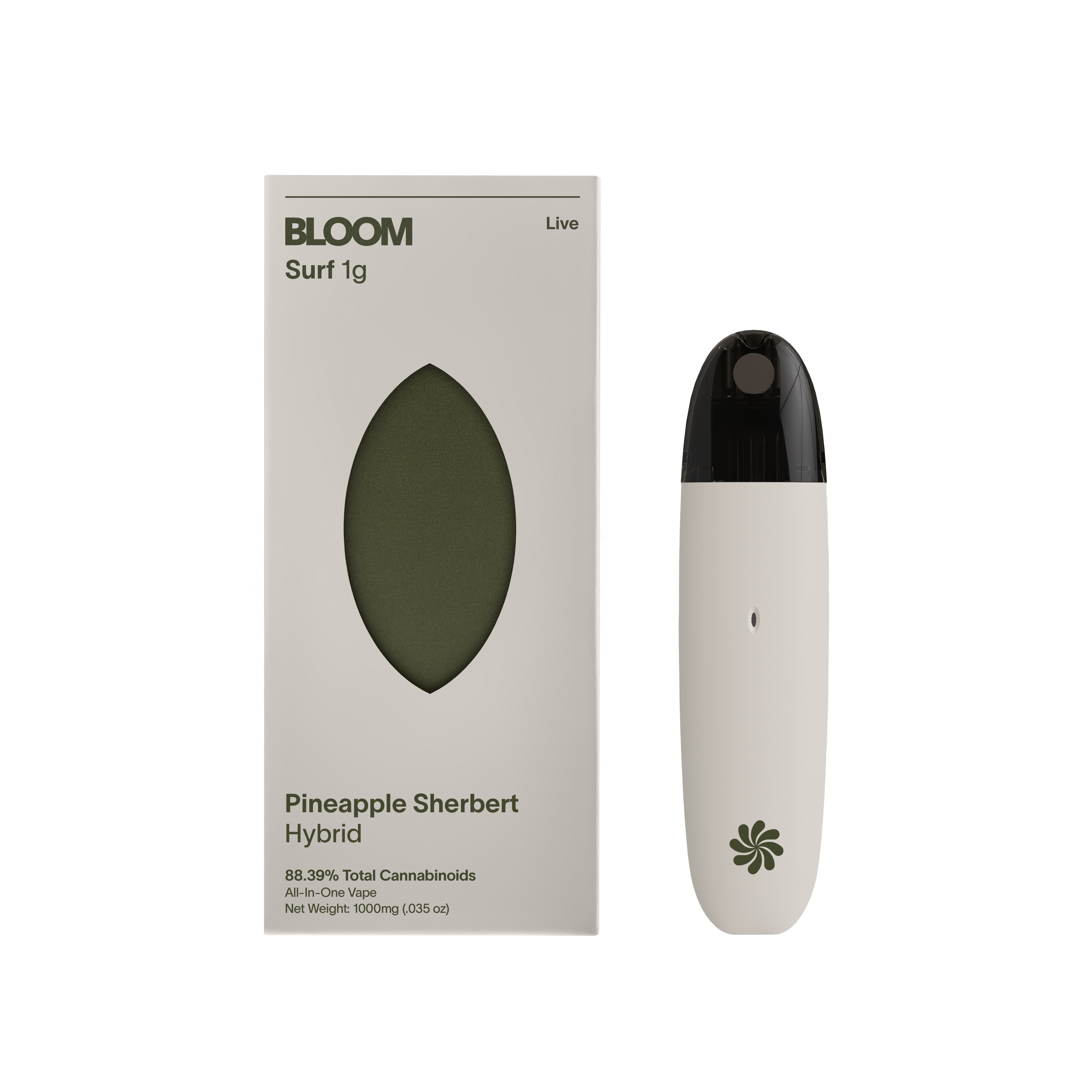 Photograph of product: Pineapple Sherbert Surf Live All-In-One Vape | 1g