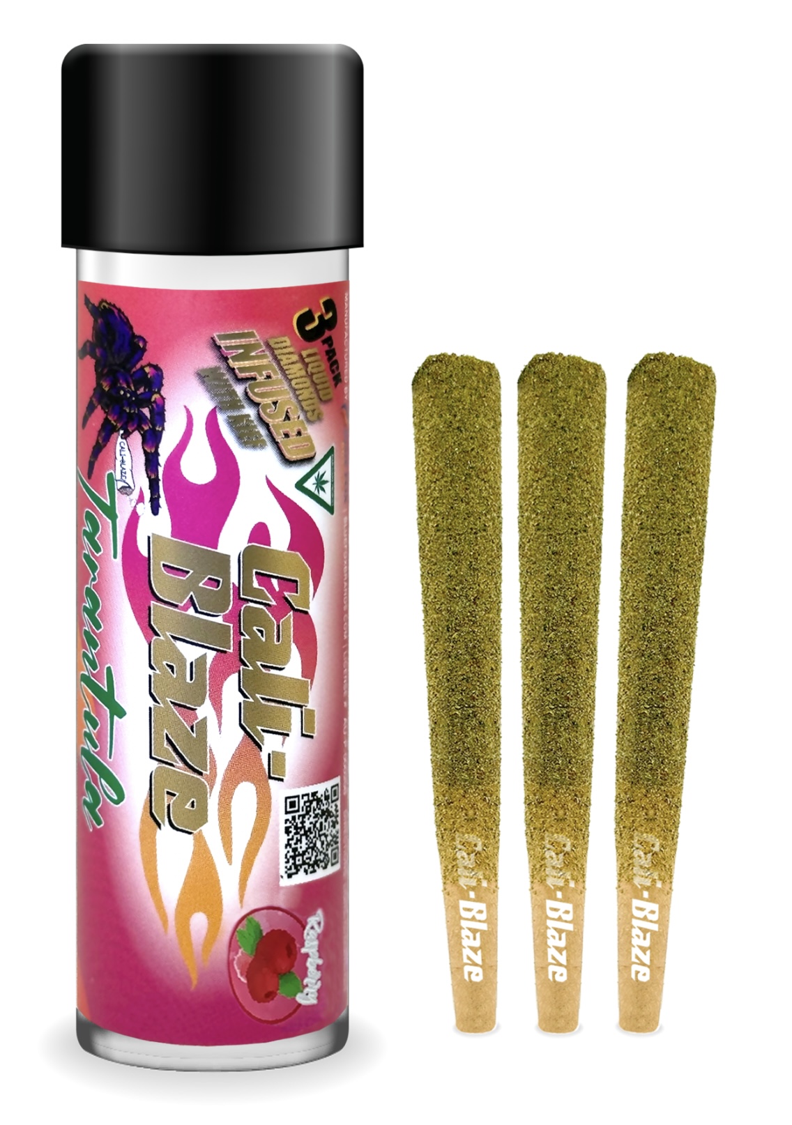 Photograph of product: AU Cali-Blaze: Raspberry Tarantula 3-Pack