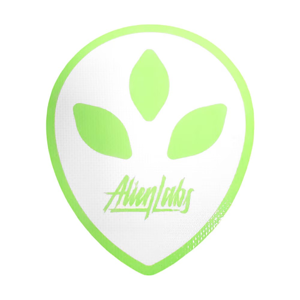Photograph of product: Alien Labs Dab Mat 7 x 5.75 Green Alien Head