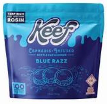 Photograph of product: (50141) 100mg Blue Razz Gummies 10pk