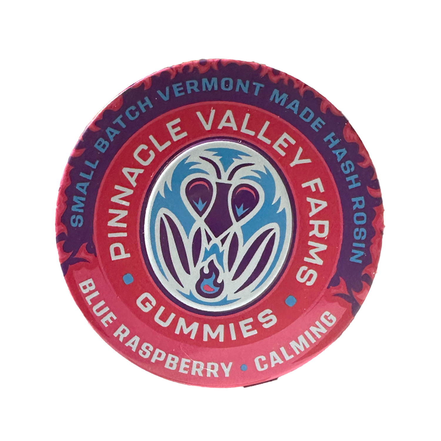 Photograph of product: Blue Raspberry Rosin Gummies | 100mg TH-oui | Pinnacle Valley Farm