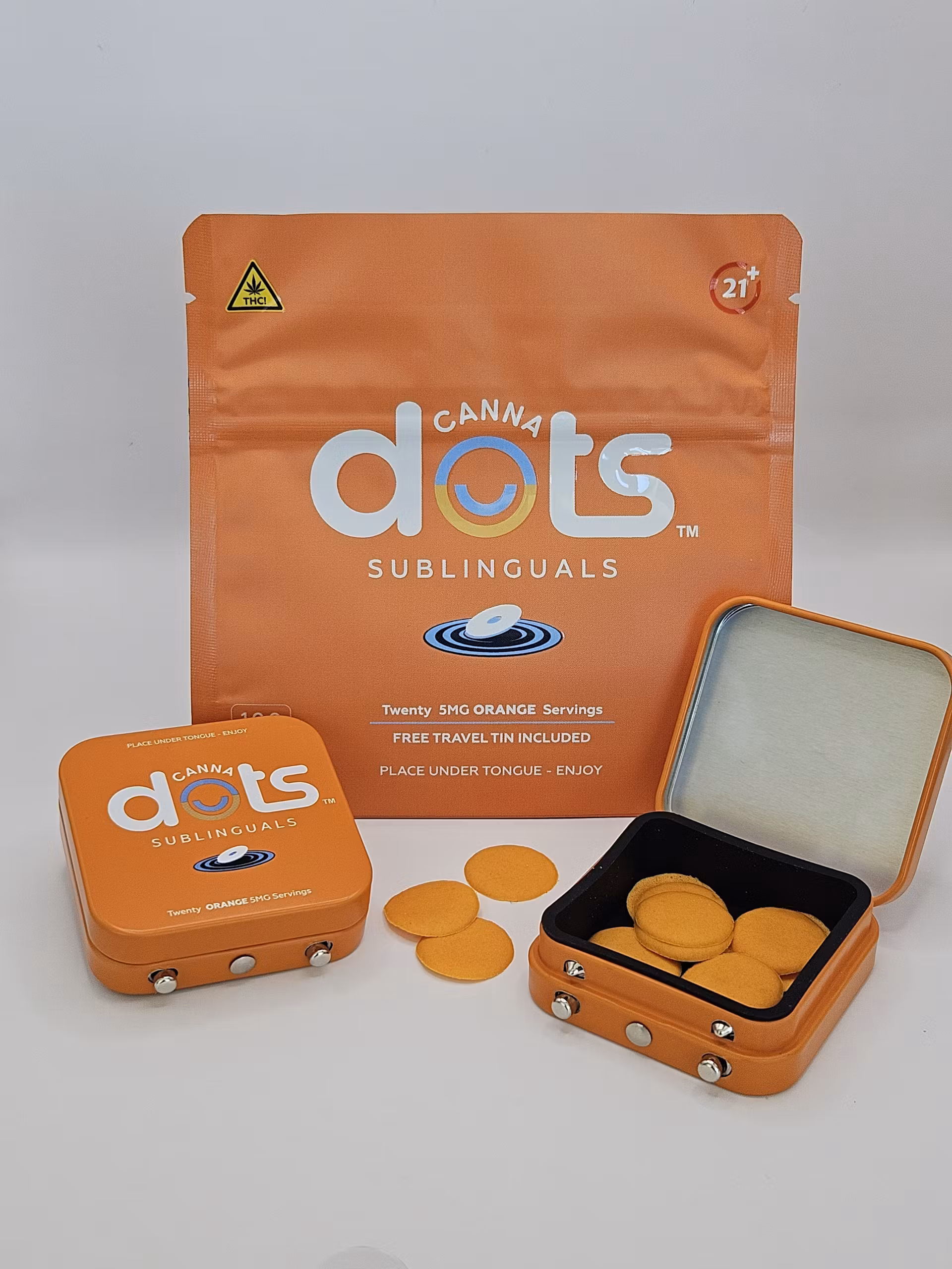 Photograph of product: Orange | Sublingual Dots | 20pk | 100mg