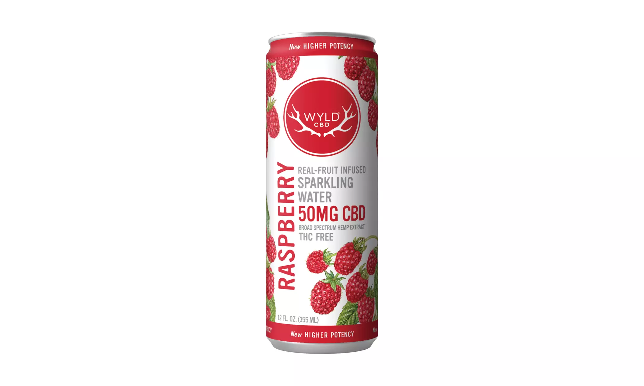 Photograph of product: WYLD - Hemp - 50mg - Raspberry CBD Sparkling Water