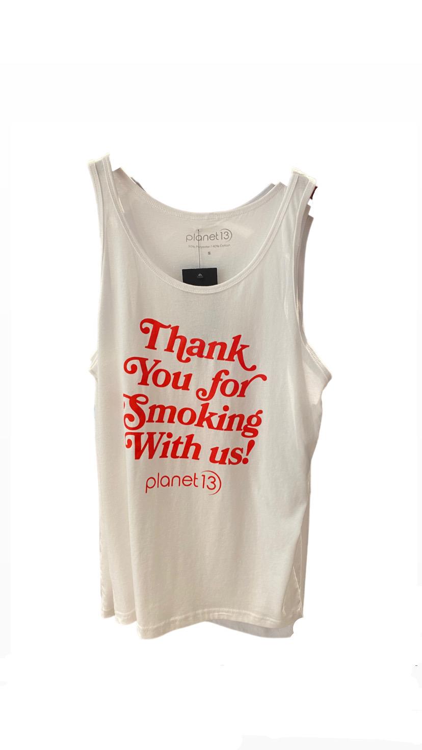 Photograph of product: White Thank You Tank Top 2XL