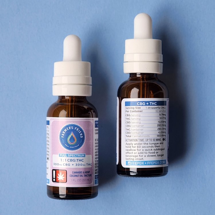Photograph of product: Farmer's Friend Extracts | 1:1 CBG:TH-oui TINCTURE | 2oz
