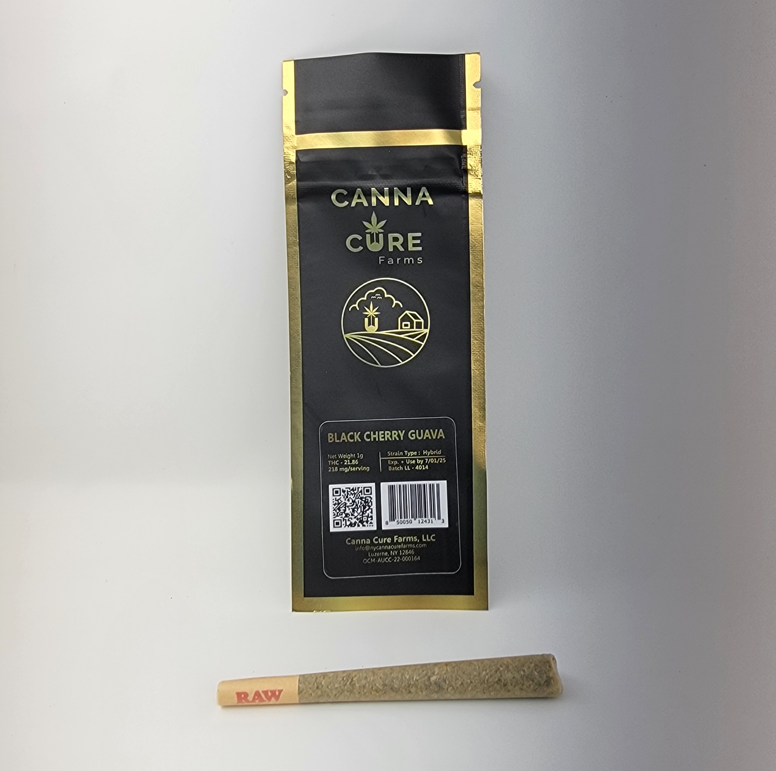 Photograph of product: Canna Cure - Black Cherry Guava - PreRoll Hybrid
