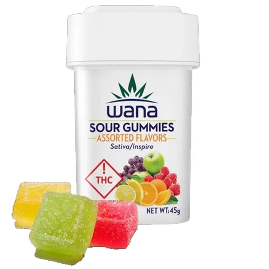 Photograph of product: Assorted Flavors (S) - 100mg Gummies - Wana