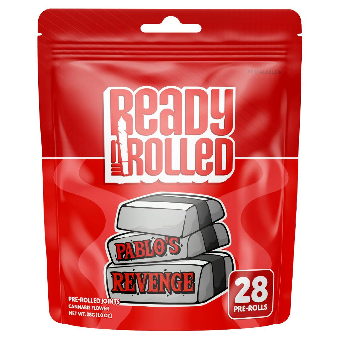 Photograph of product: Ready Rolled Co. | 28 x 1g Pre Rolls | Pablo's Revenge