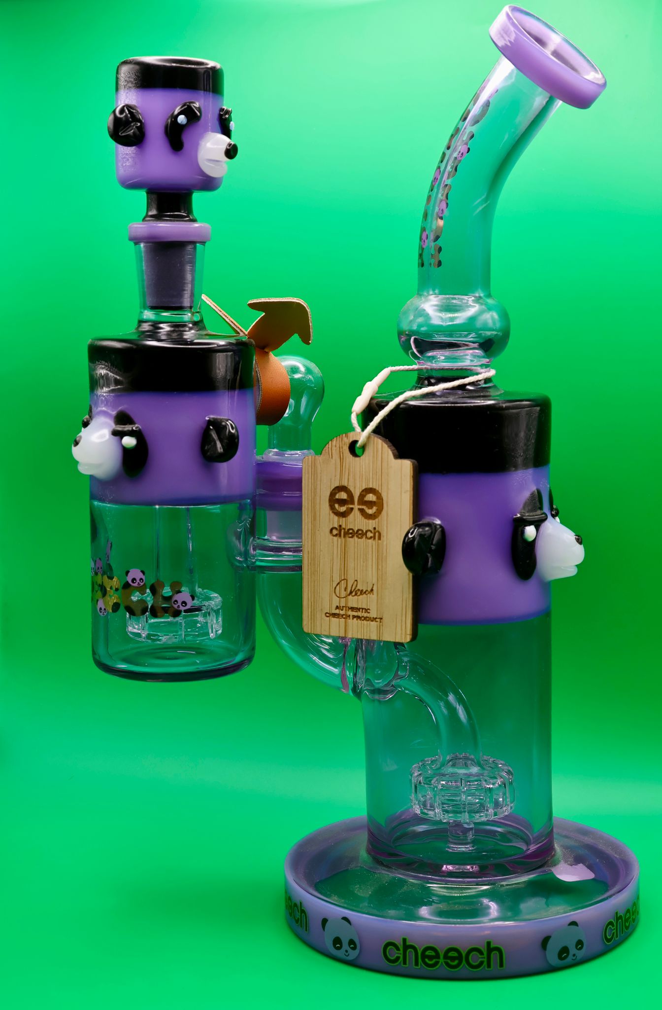 Photograph of product: Northstar Cheech Glass Panda Rig Purple