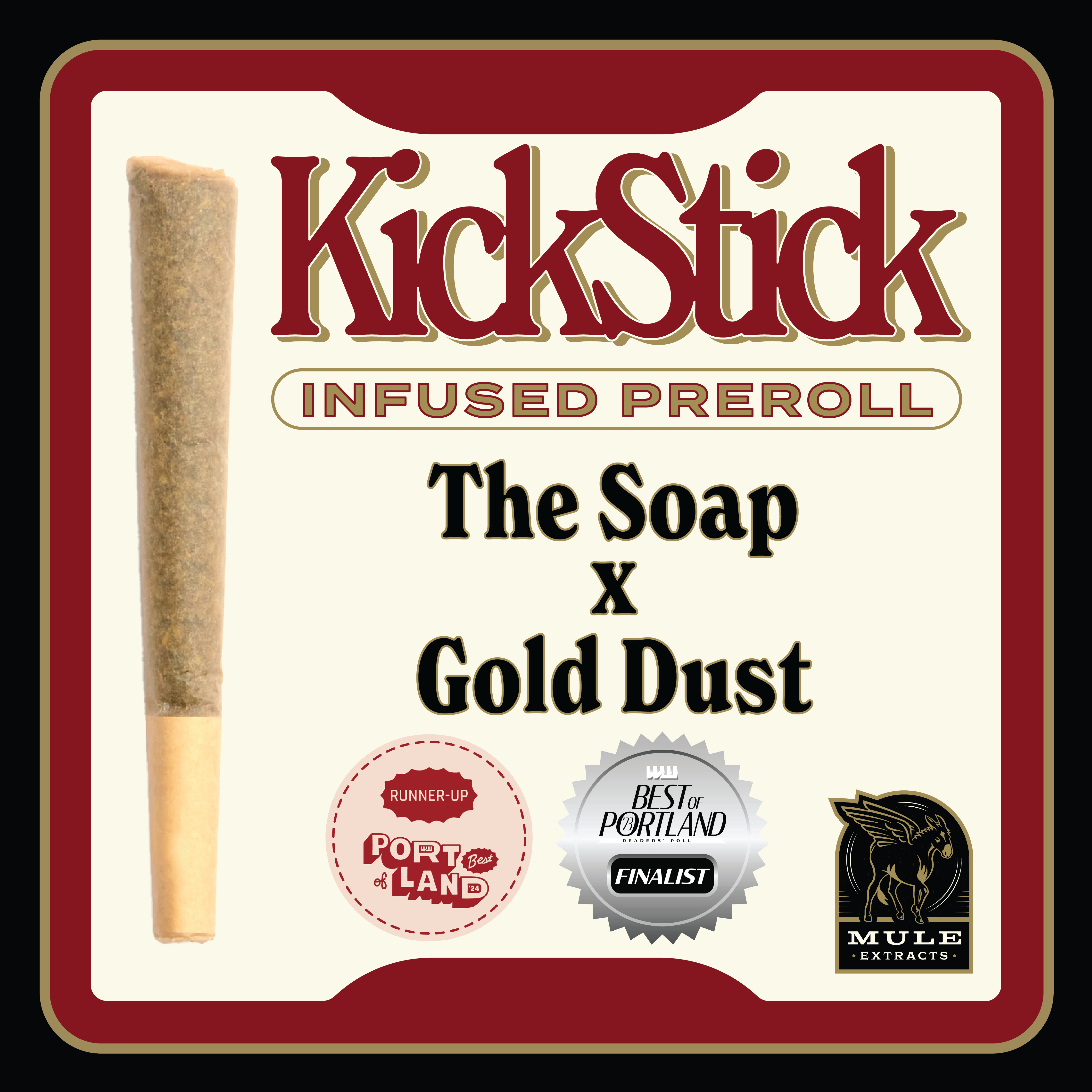 Photograph of product: Mule - The Soap x Gold Dust 27.25% - 1g Infused PreRoll