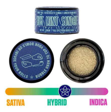 Photograph of product: The Flower Collective - Hot Mint Sunday (H) - 1g Bubble au chocolat